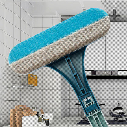 3 in 1 Multifunctional Glass Window Screen Cleaning Brush Home Cleaning Tool Blue