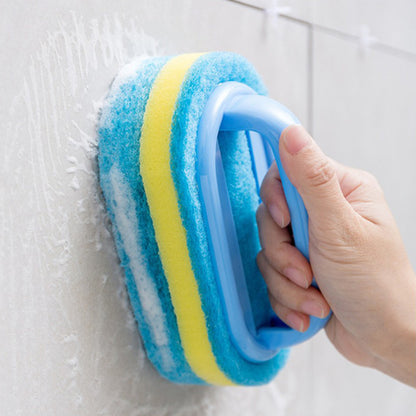 5 Piece Multi Layer Sponge Cleaning Brush Set for Kitchen Bathroom - Blue