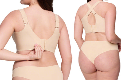 Full Coverage Seamless Wireless Plus Size Bra - Beige