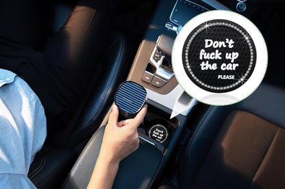 4Pcs Bling Cup Holder Coasters Auto Cup Holder Inserts Anti-Slip for Women Girls -Black