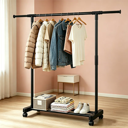 Rolling Garment Rack with Wheels Heavy Duty Clothes Rack for Hanging Clothes