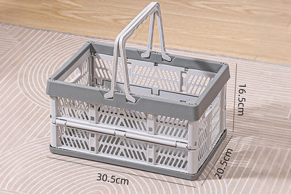 Portable Foldable Storage Basket-Grey