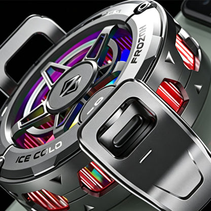 Semiconductor Phone Cooler RGB Easy Attached Clip-On Cooling Fan with Digital Display
