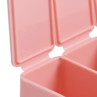 4 PCS Weekly Pill Organizer 7 Day Medicine Box with Compartments for Travel Home Pink