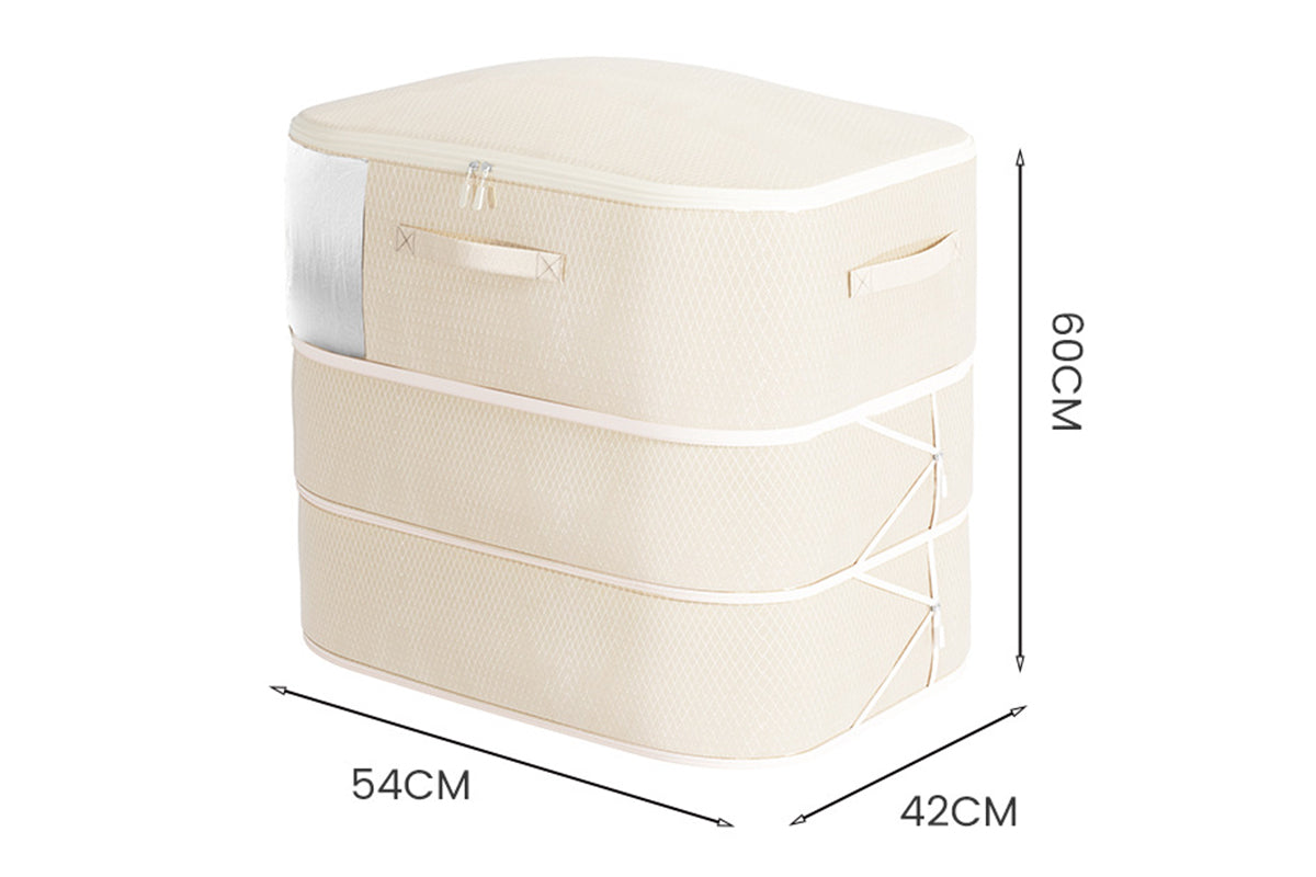 2Pcs Comforter Storage Bag 3-Layer Blanket Storage Bags Compression Organizer