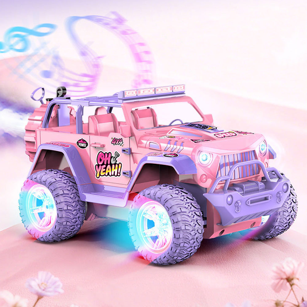 Remote Control Car Rechargeable Off Road Truck - Pink