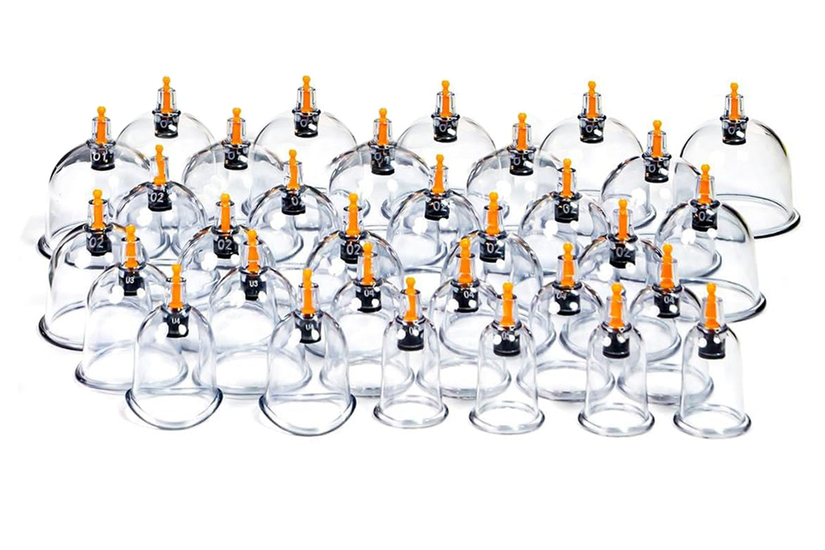 32Pcs Cupping Set with Pump Chinese Acupoint Cupping Therapy for Cellulite Reduction