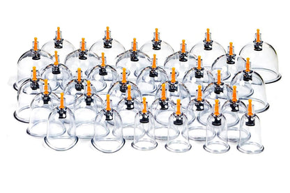 32Pcs Cupping Set with Pump Chinese Acupoint Cupping Therapy for Cellulite Reduction