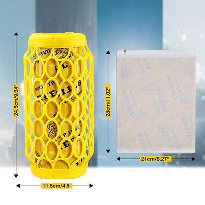 2 Pack Wasp Trap with 8 Stickers Outdoor Hanging Reusable Yellow Jacket Catcher