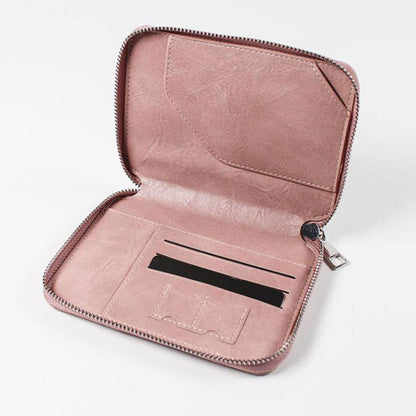 RFID Blocking Passport Wallet PU Leather Travel Passport Card Case Pink