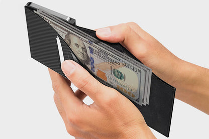 Smart Wallet for AirTag RFID Blocking Leather Card Holder with ID Window Cash Slot