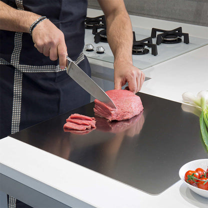 Stainless Steel Cutting Board L Shape Non Slip Metal Chopping Board for Kitchen