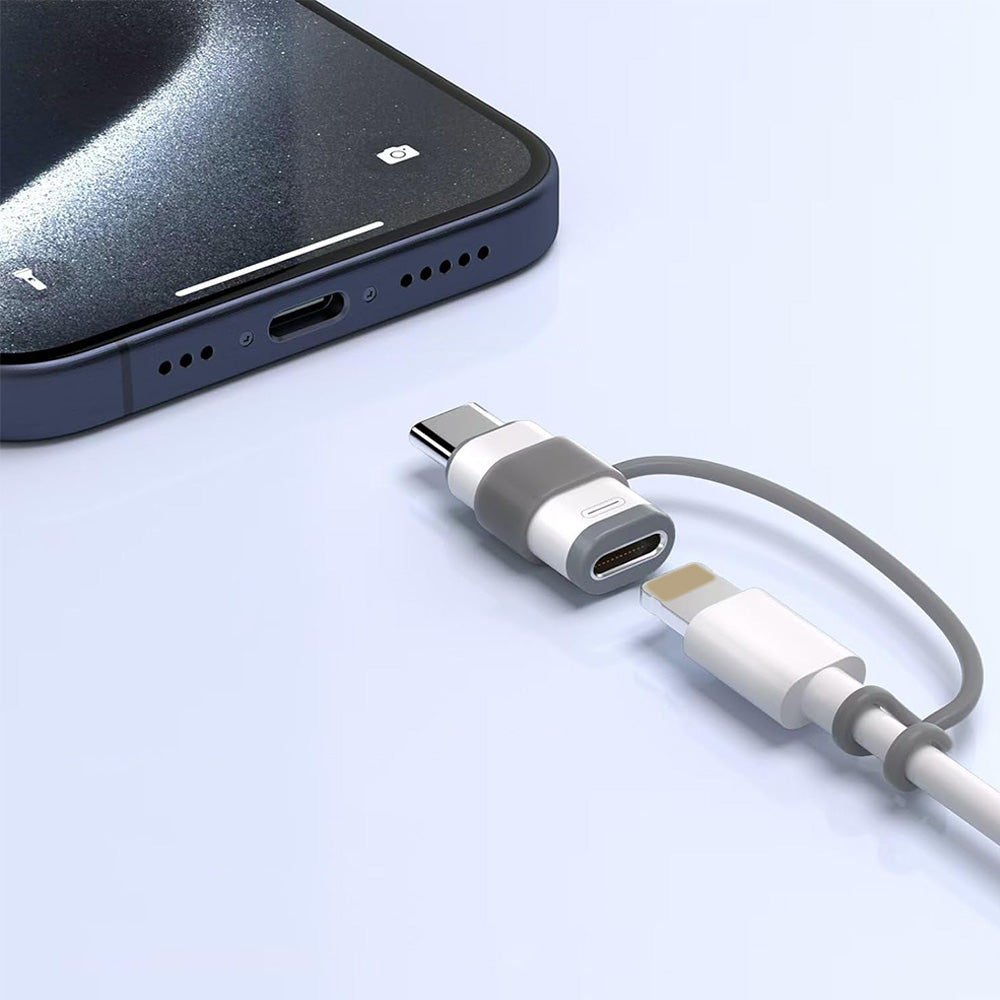 4 Pcs USB-C Male to Lightning Female Adapter for iPhone 15/16 Charging and Data Transfer