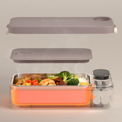 900ml Stainless Steel Heated Lunch Box- Khaki