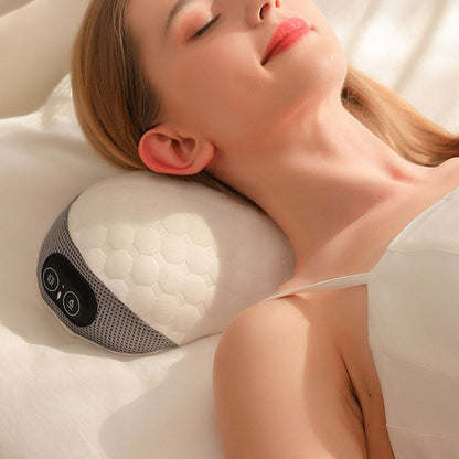 Electric Cervical Neck Traction Pillow Ergonomic Neck Massager Pillow with Heating Vibration Function