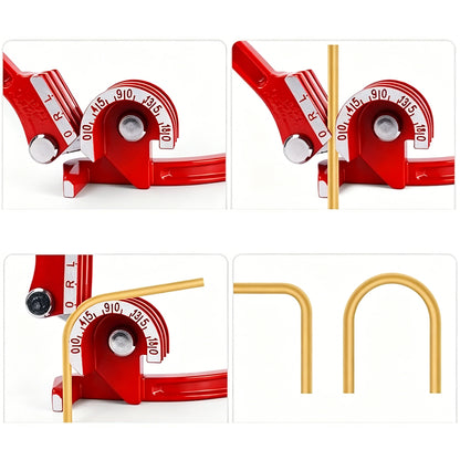 3 in 1 Tube Bender 180 Degree Brake Line Bender for 6 8 10mm Pipe-Red