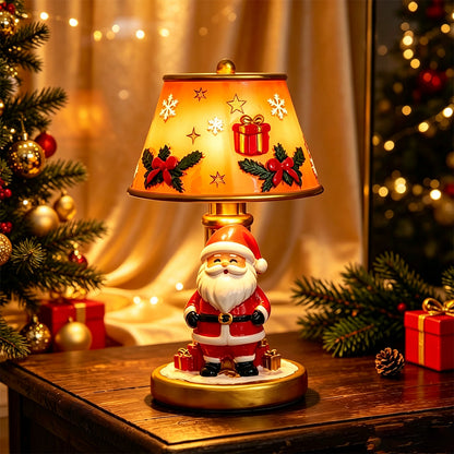 Christmas Table Lamp Vintage Resin Desk Light - Santa