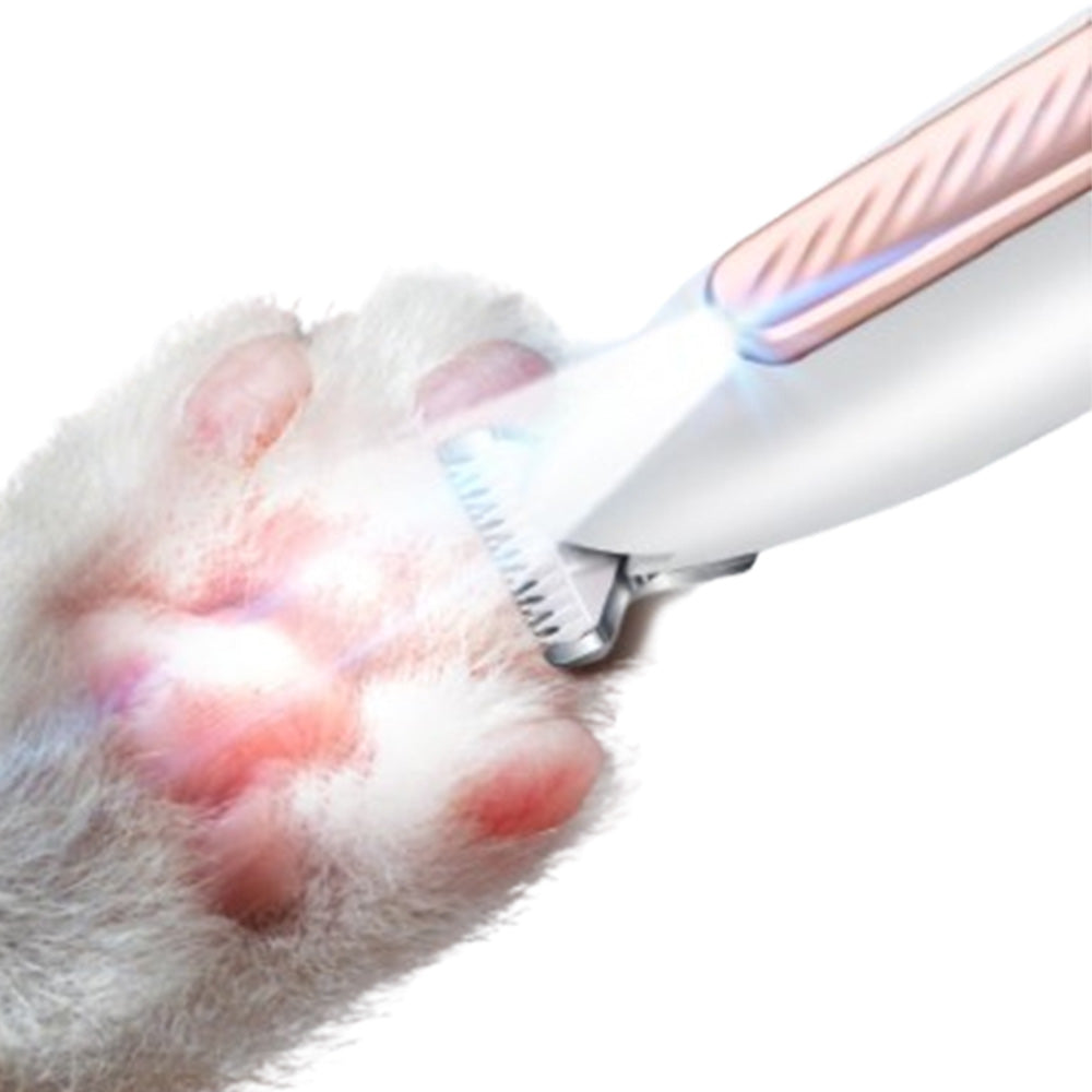 Pet Dog Paw Trimmer with LED Light Cordless Electric Pet Paw Grooming Clippers for Paws Ears Face Rump