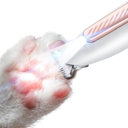 Pet Dog Paw Trimmer with LED Light Cordless Electric Pet Paw Grooming Clippers for Paws Ears Face Rump