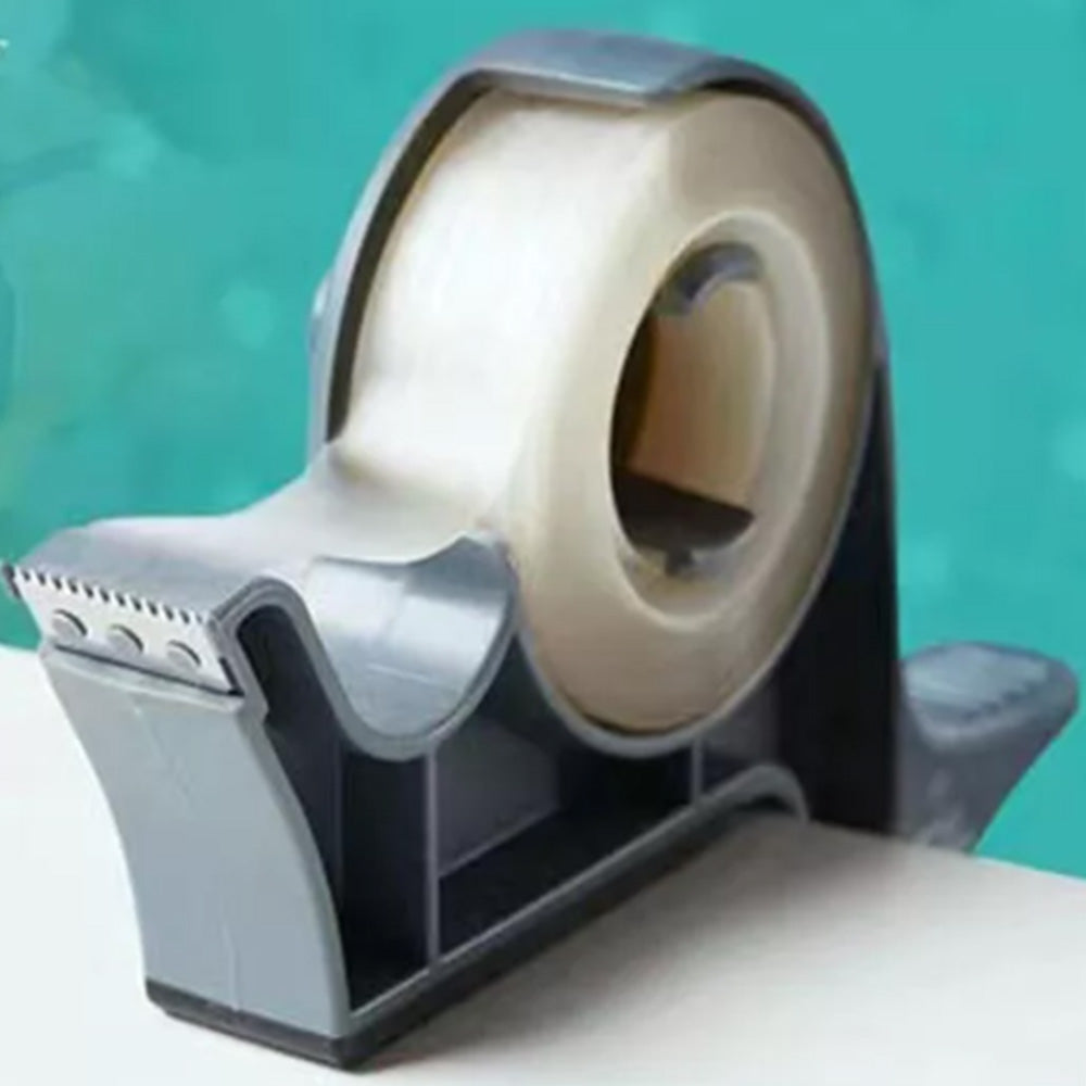 2Pcs Set Wrapping Paper Cutters Cutting Tool Xmas Gift Roll Clamps with Tape Dispenser Grey