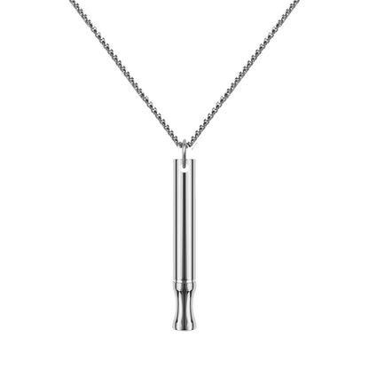 Mint Breathing Necklace with Fidget Ring for Stress Anxiety and Mindful Breathing-Silver
