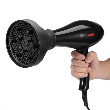 Foldable Silicone Hair Dryer Diffuser for Universal 4 to 5cm Nozzles - Black