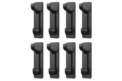 8Pcs Self Adhesive Wall Hook Double Hook Hanger Home Kitchen Bathroom Hanger Cabinet Tool