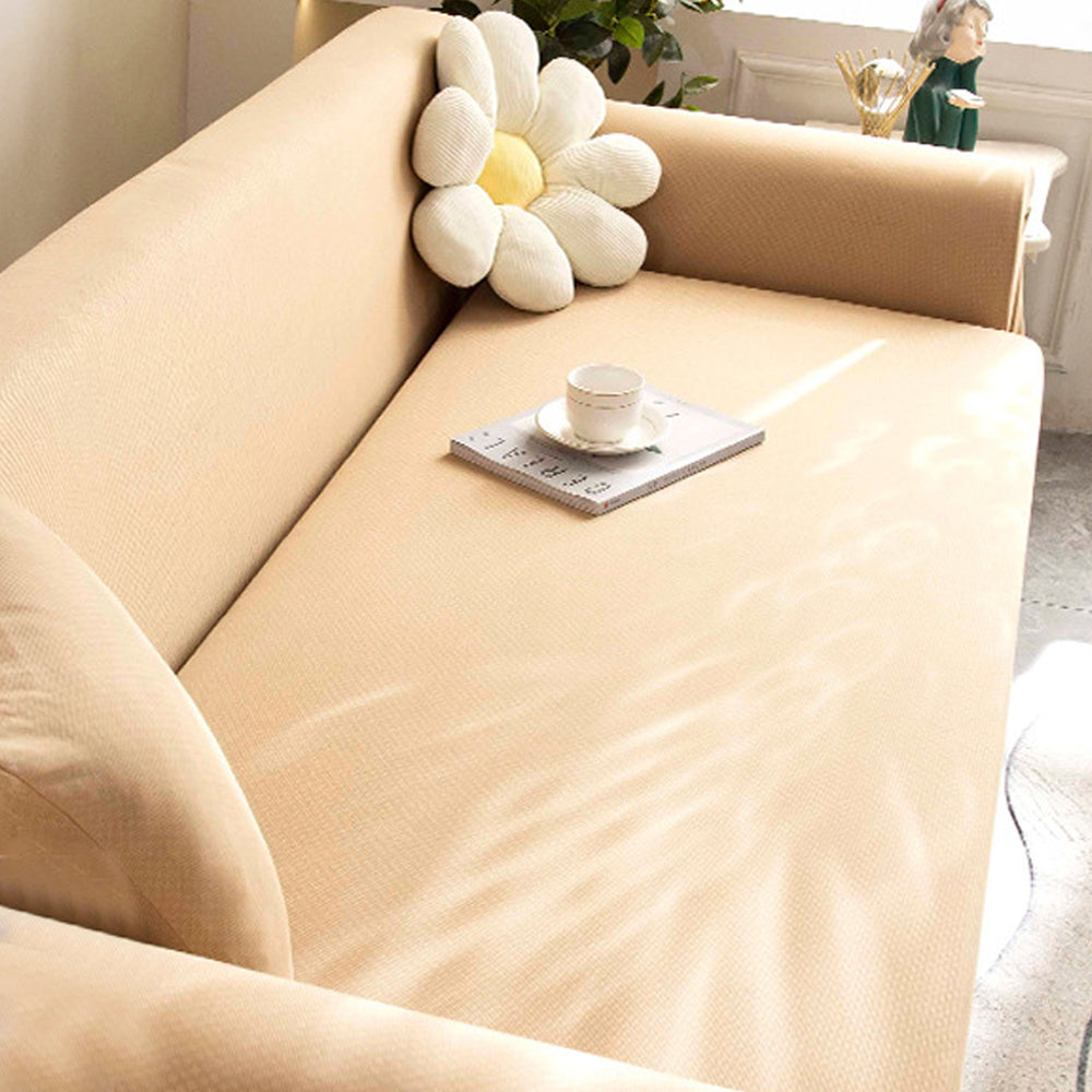 Summer Cooling Stretch Sofa Cover Lounge Slipcover Protector Couch Cover Camel