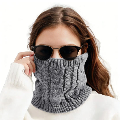 Winter Neck Gaiter Fleece Thick Neck Warmer Cover Ski Gaiters for Men Women-Grey