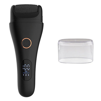 Rechargeable Electric Foot File Callus Remover Tool for Cracked Heels Black