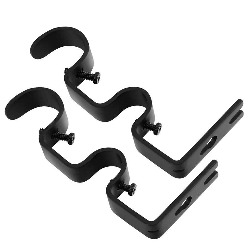 1 Pack Retro Double Curtain Rod Bracket Strong Wall Mount for 1.8cm 2.6cm Rods