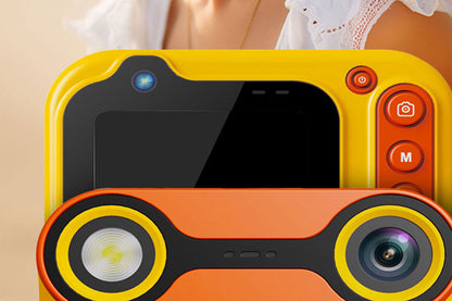 Swimming Camera Kids Digital Underwater Dual-Screen Camera for Swimming Sports Shoots-Yellow Color