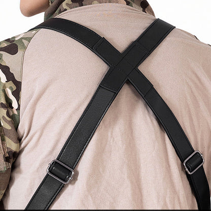 Outdoor Double Shoulder Armpit Bag with Multiple Pockets-Black