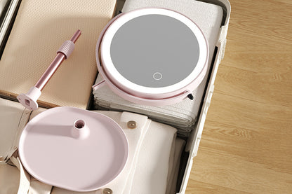 Adjustable Height Dual-Sided LED Makeup Mirror with 3 Color Lighting
