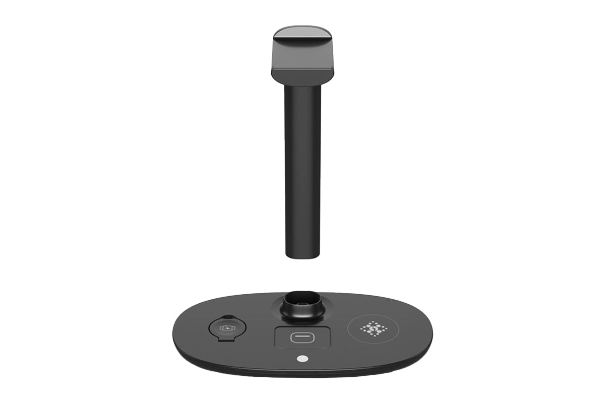 Wireless Charging Station 4-in-1 Qi Fast Charger Charging Dock Stand for iPhone Samsung Galaxy -Black