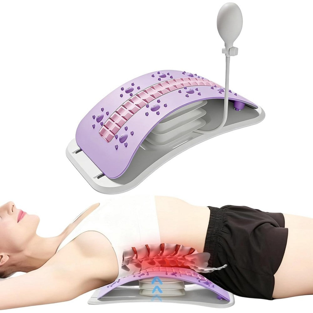 Back Stretcher for Lower Back Pain Relief Back Cracker Board Lumbar Support Board-Purple
