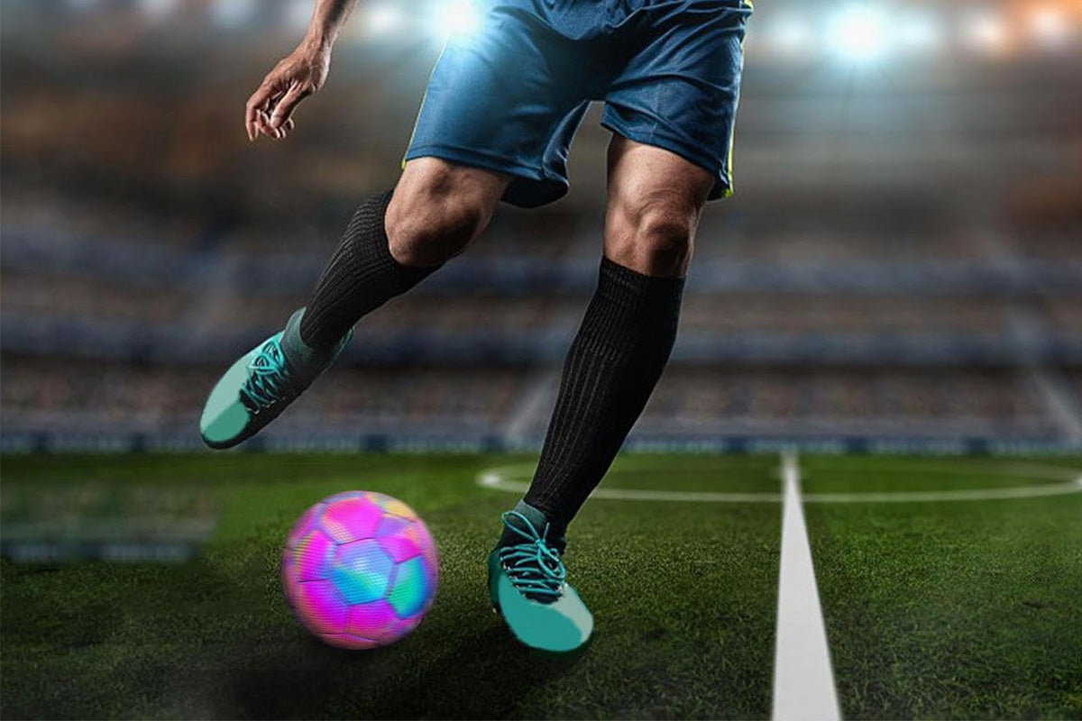 Reflective Soccer Ball Luminous Night Glow Football for Student Training
