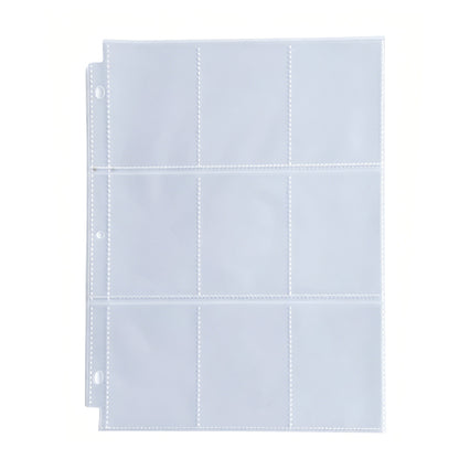 100Pcs 9 Grids Album Baseball Holder Sheets Double Side for Card Sleeves Photos