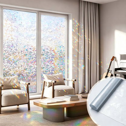 45x200cm  Static Cling Stained Glass Window Film UV Block Window Privacy Film
