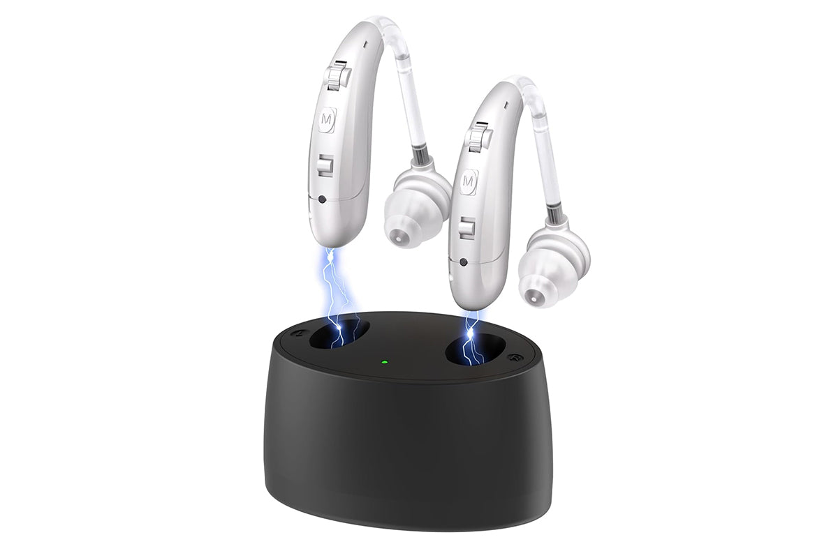 Hearing Aids for Seniors Hearing Aids with Noise Cancelling for Adults Hearing Loss-Silver