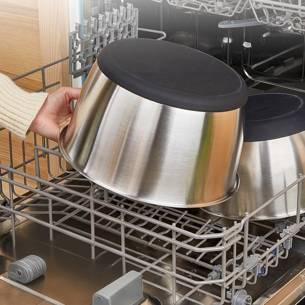 5L Stainless Steel Salad Spinner Vegetable and Fruit Washer Dryer Bowl