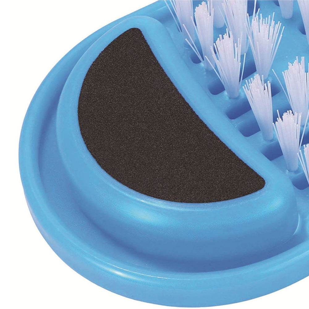 Pair of Exfoliating Shower Slippers Foot Cleaning Scrubber Bathroom Massager Sandals Black