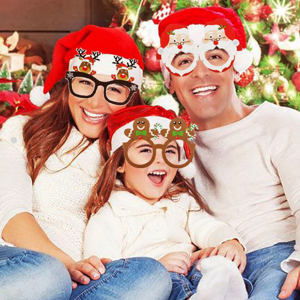 9Pcs Christmas Themed Glasses Novelty Xmas Glasses Frame Party Eyeglasses