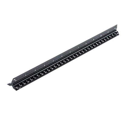 Architectural Scale Ruler Aluminum Triangular Ruler for Blueprint Triangle Drafting Architecture Black