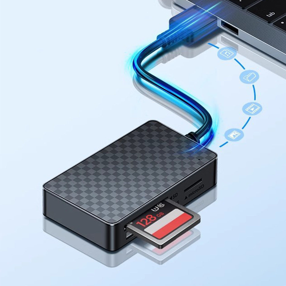 4-in-1 USB 2.0 Memory Card Reader ââ‚?Adapter for CF, SD, TF, MS Cards