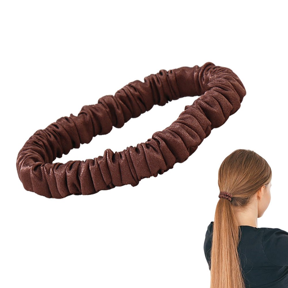 4 Piece 19 Momme Mulberry Silk Scrunchies Elastic Hair Ties