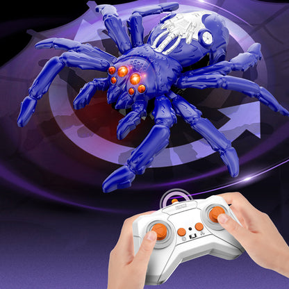 360 Degree Rotating Remote Control Wall Climbing Spider Toy - Blue