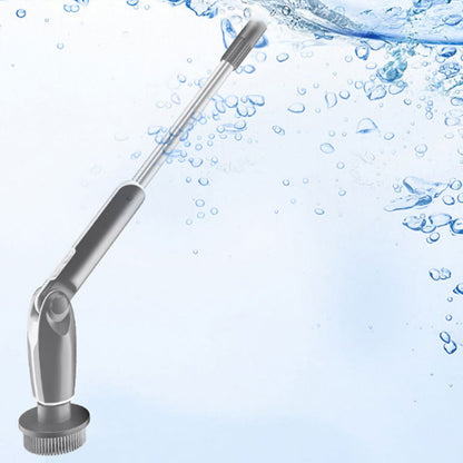 Long Handle Electric Spin Scrubber with 4 Adjustable Angles and 8 Brush Heads