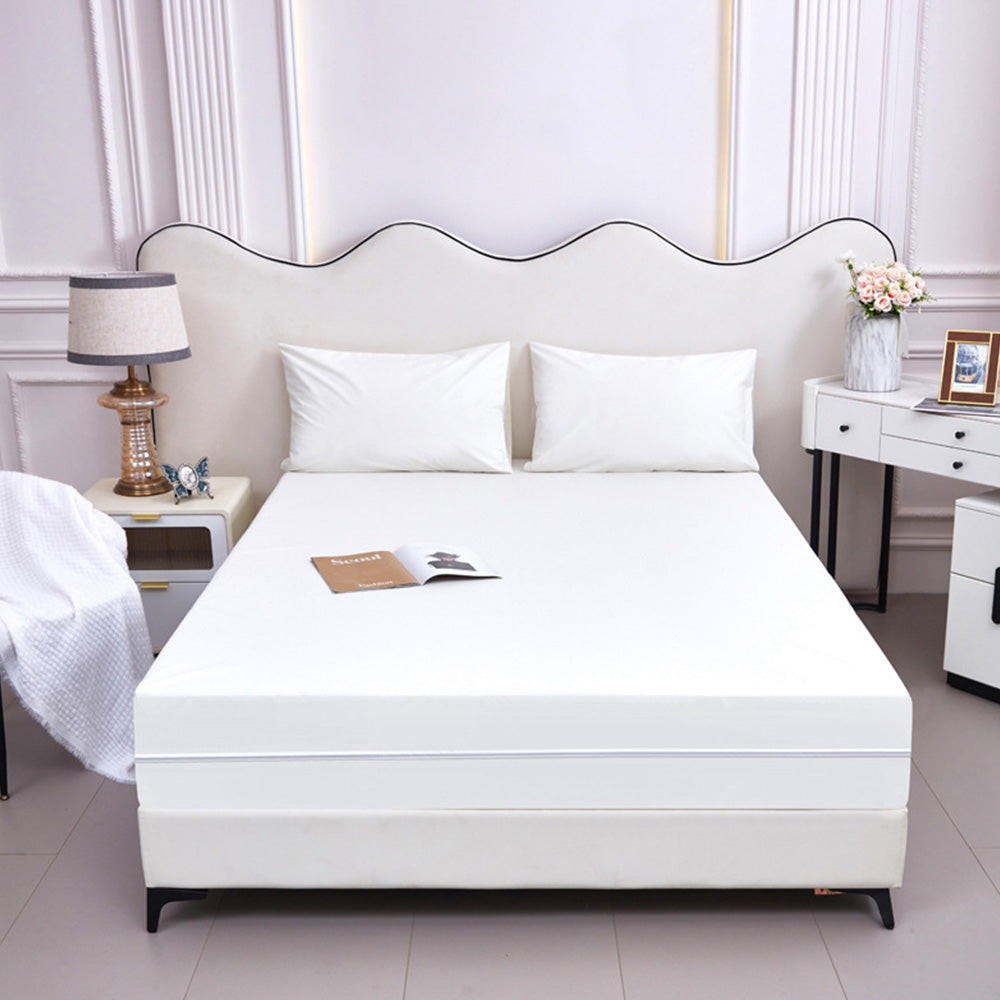 2Pcs Zippered Mattress Protector Waterproof and Bed Bug Proof Mattress Protector