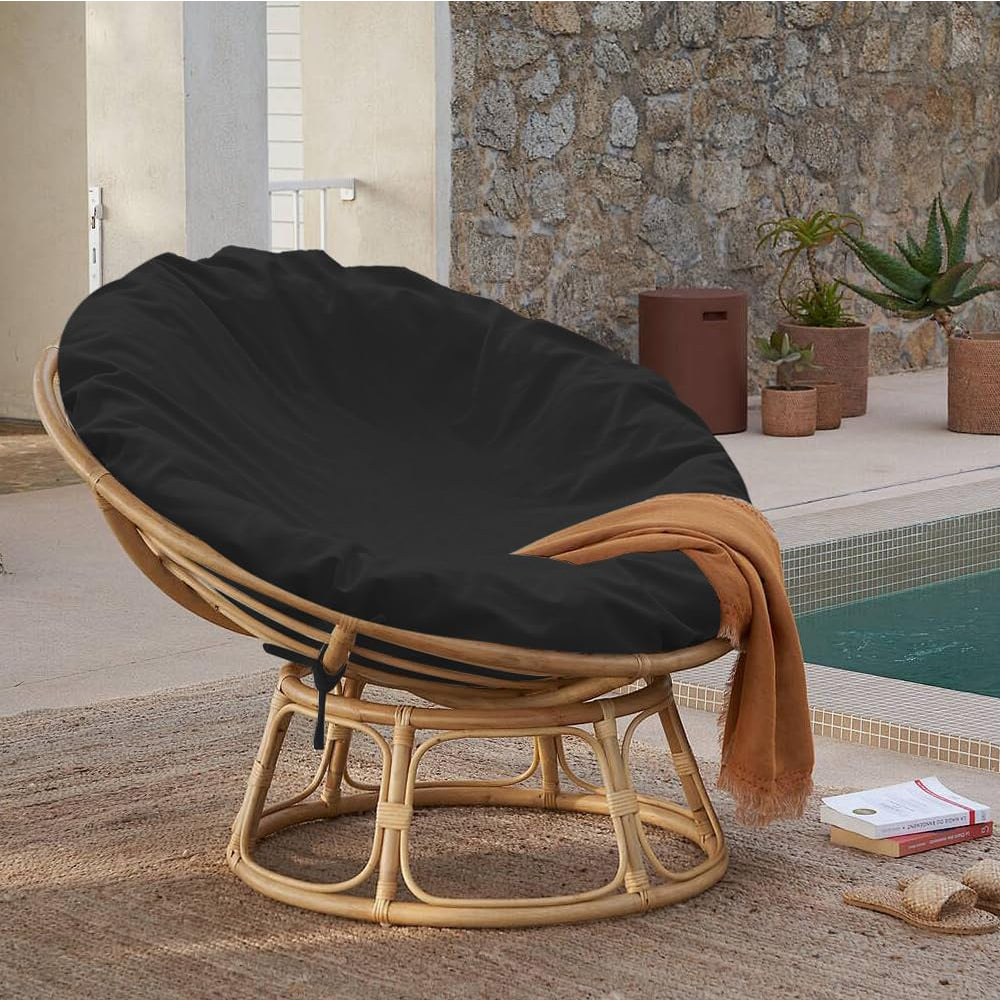 Water-Resistant Papasan Cushion Cover Removable Zippered Chair Seat Pad Slipcover